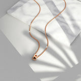 Bullion Gold Initials Brick Alphabet Letter Necklace Rose Gold Layered Steel Jewellery
