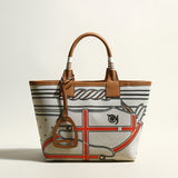 Colorful Abstract Top Handle Bag - Stripe