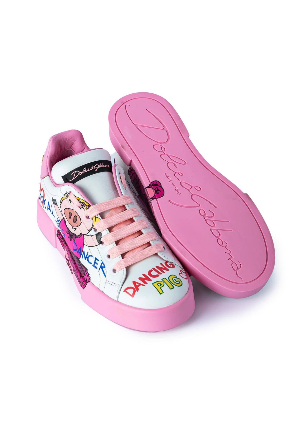 Dolce & Gabbana Women Portofino "Royal Pig" Sneakers