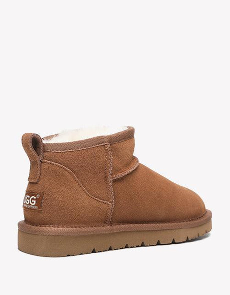 Julia Cow Suede Boots in Chestnut