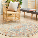 Legacy 859 Sky Blue Round Rug