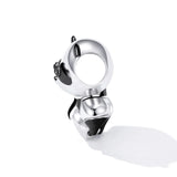 Solid 925 Signature Silver Panda With Pink Charm