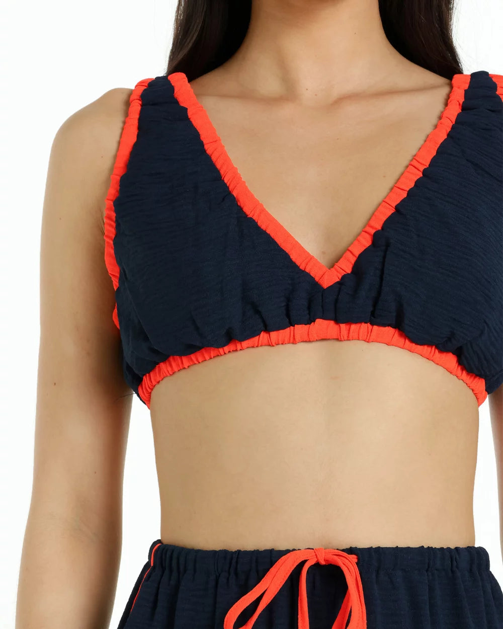 Lost In Lunar Harvi Crop - Navy