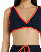 Lost In Lunar Harvi Crop - Navy
