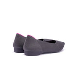 Charlotte Casual Pointed Toe Commuter Flats - Charcoal