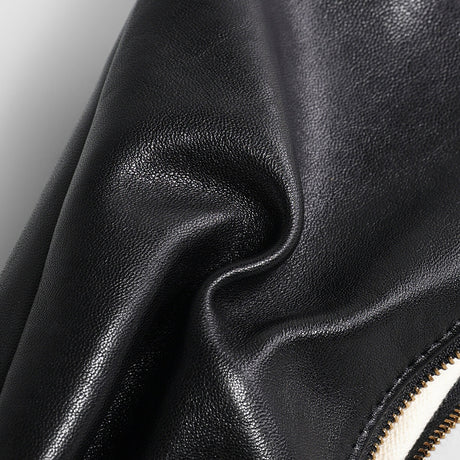 Vegetable-Tanned Lambskin Hobo Bag - Black