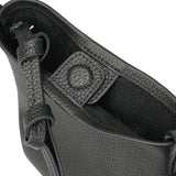 BAMEI Genuine Tuscany Leather Mini Bucket Bag - Black