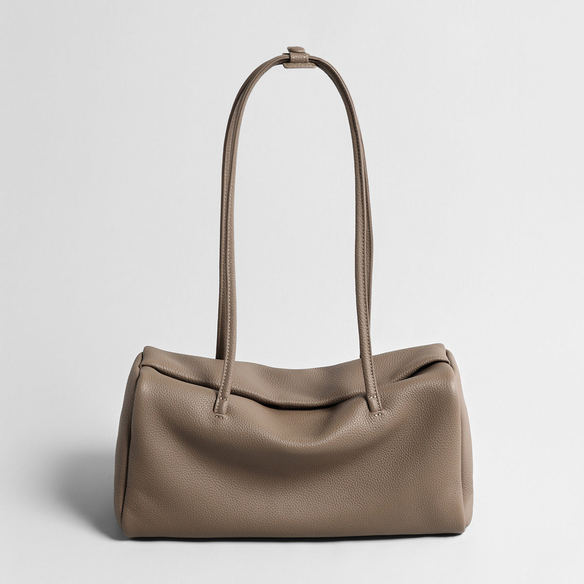 Leather Pillow Shoulder Bag – Soft First-Layer Cowhide Slouchy Bag