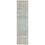 Evoke 253 White Blue Runner Rug