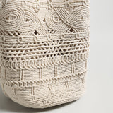 Multi-Pattern Macrame Bucket Bag - Ivory