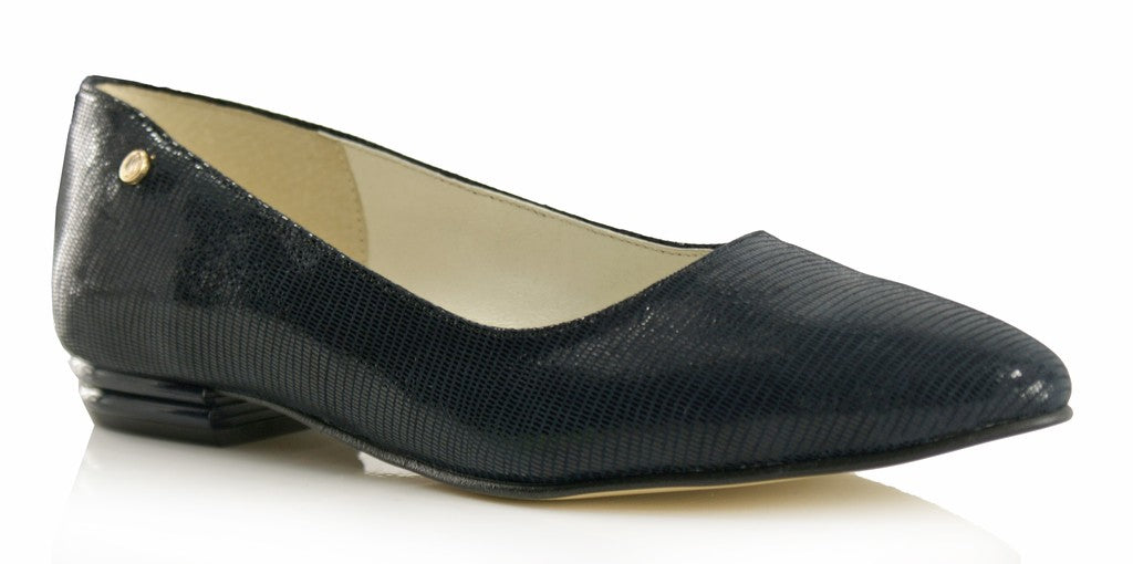 Bosccolo Womens Ballerina Viper - Navy Blue