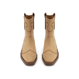 Knit Cowboy Boots - Apricot