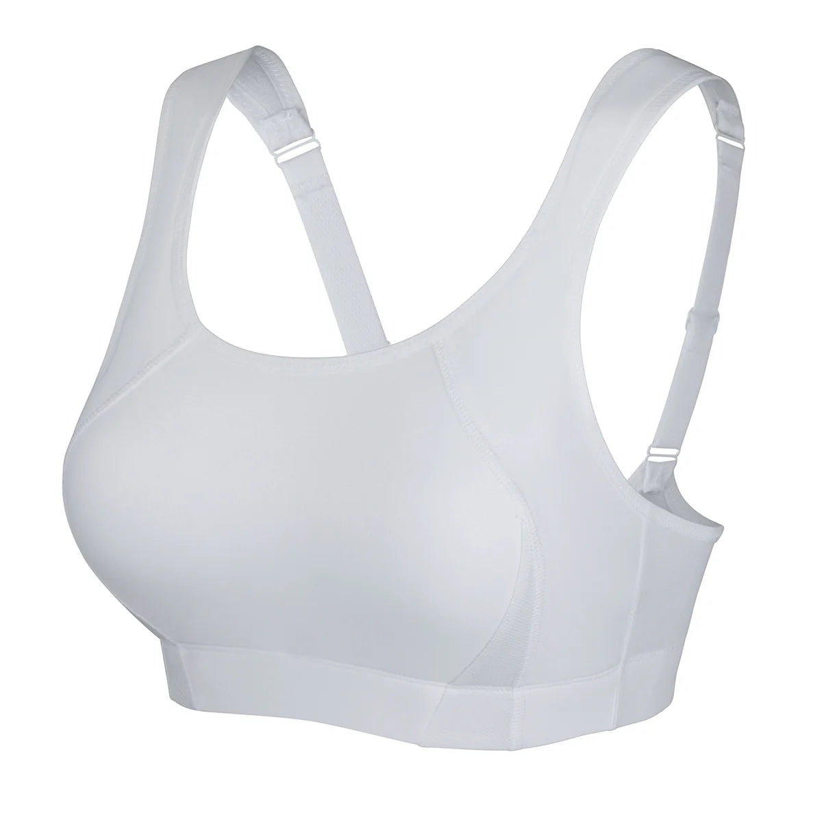 Quick Dry High Impact Padded Wireless Sports Bra - White