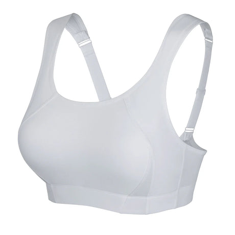 Quick Dry High Impact Padded Wireless Sports Bra - White