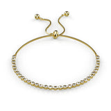 Krystal Couture Tia Gleam Pull-Tie Tennis Bracelet