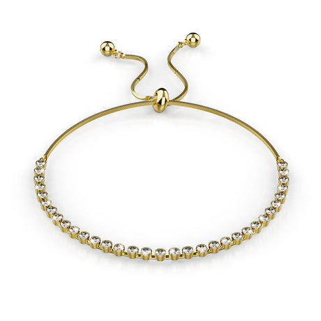 Krystal Couture Tia Gleam Pull-Tie Tennis Bracelet