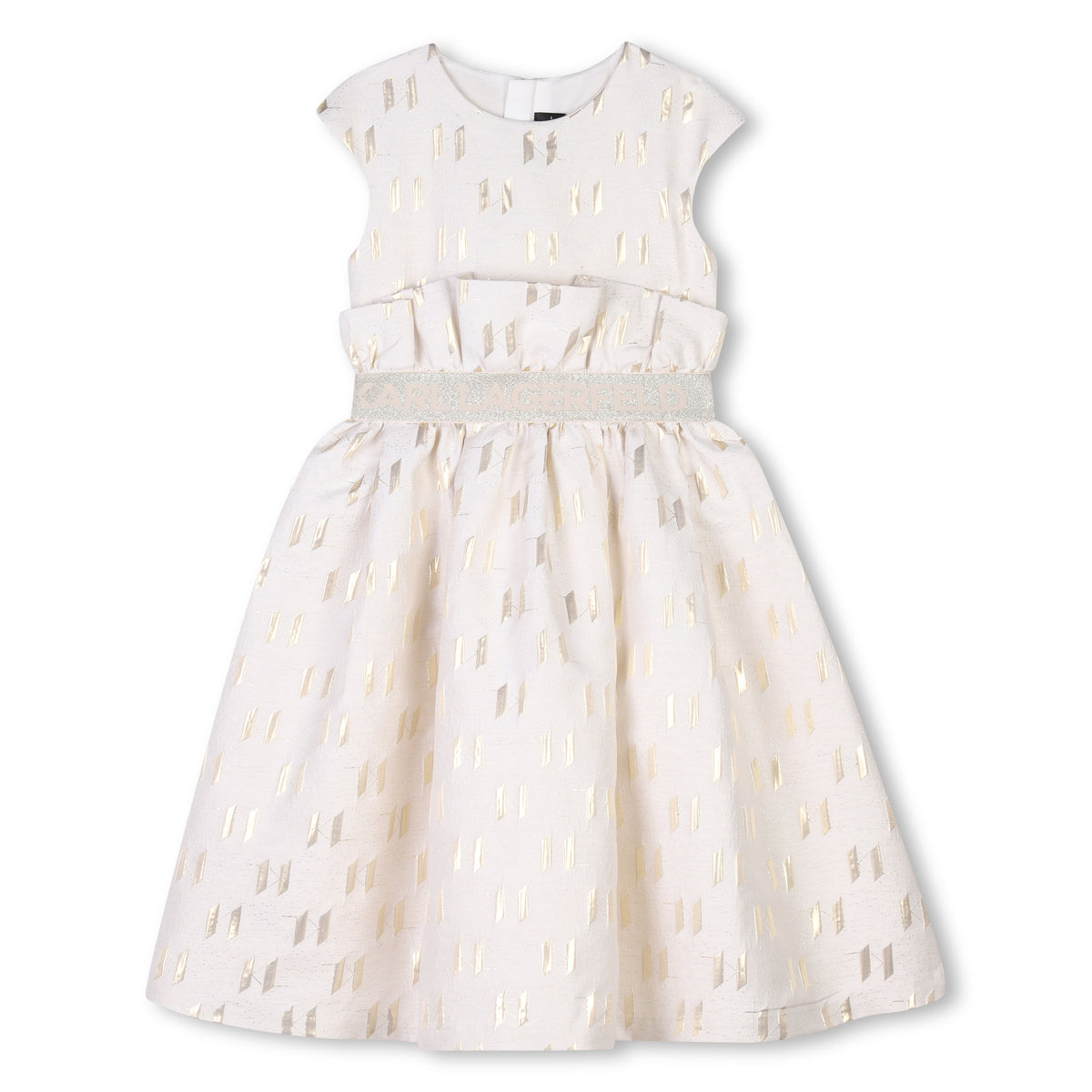 Karl Lagerfeld Girls Decorative Formal Dress - Beige