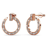 Boxed Dazzling Paradigm in Circle Rose Gold Set Embellished with SWAROVSKI® Crystals