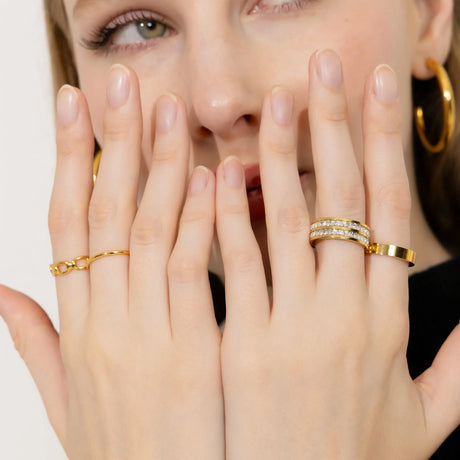 Bullion Gold Elysian Band Gold Layered Ring