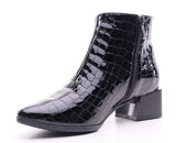 Bosccolo Womens Ankle Boots - Patent Black