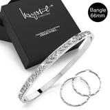Boxed Aurelle Bangle and Hoops Set Embellished with SWAROVSKI® Crystals