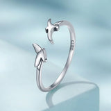 Adjustable Solid 925 Sterling Silver On The Blue Sky Ring