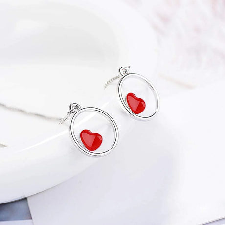 Trapped Love in The Circles Threader Earrings