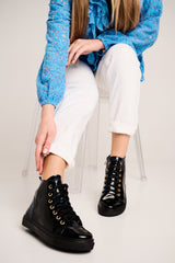 Bosccolo Womens Sneakers - Black+Blue