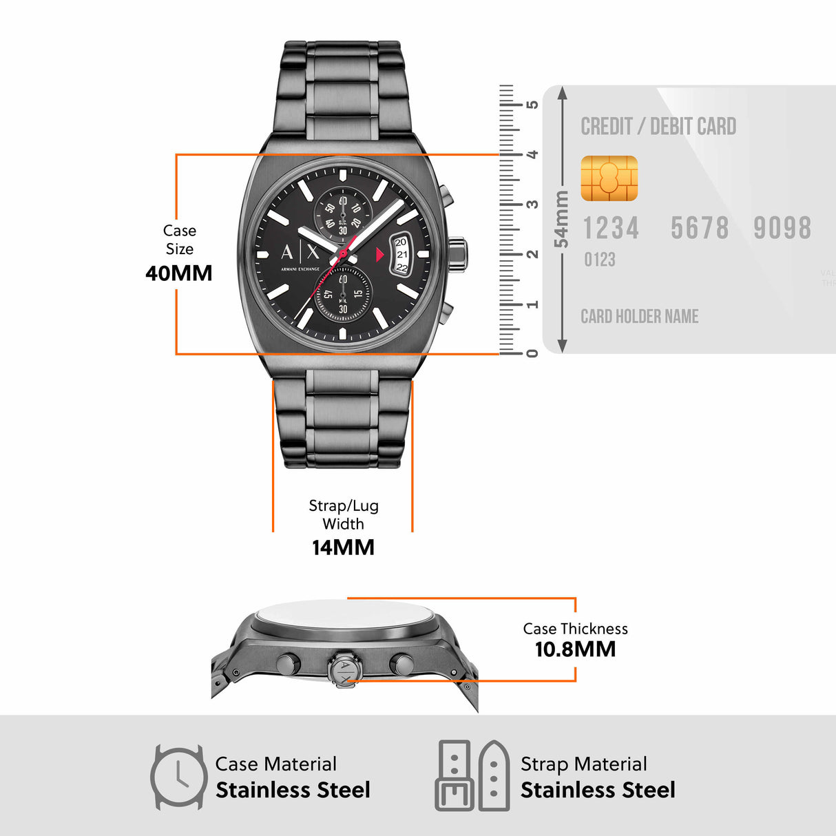 Armani Exchange Gunmetal Watch