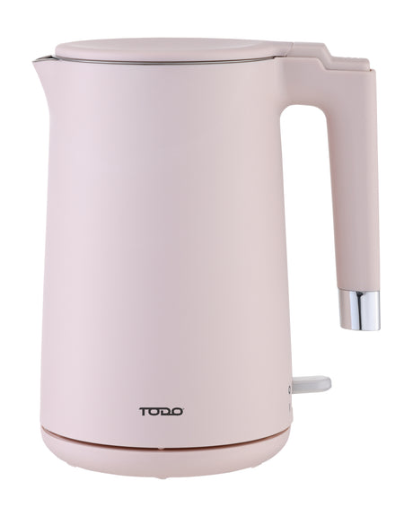 TODO 1.7L Electric Cordless Kettle Stainless Steel SUS304 Inner Jug - Pink