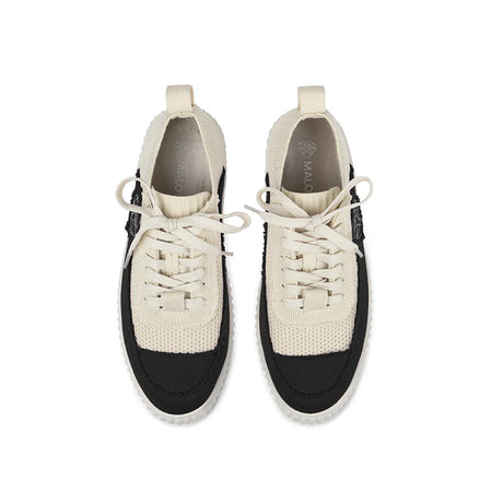 Chunky Platform Knit Sneakers - Black