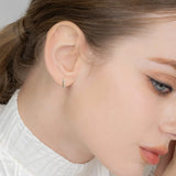 Triple Zircon Cluster Stud Earrings In Gold