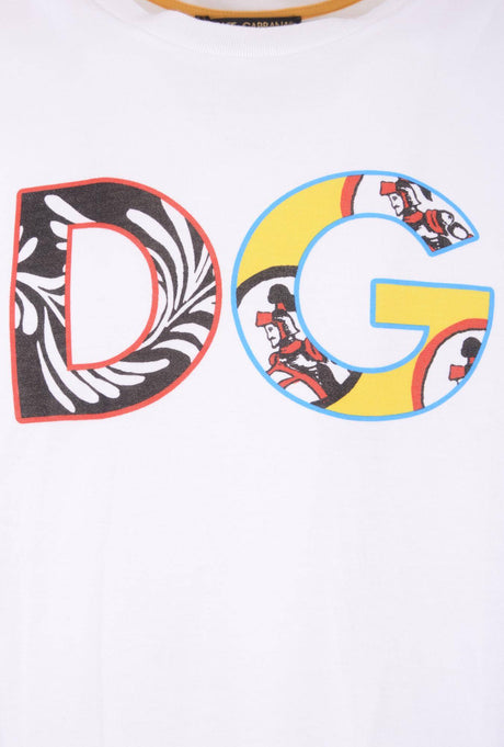 Dolce & Gabbana Men Carretto Patch Mix Short Sleeve T-shirt