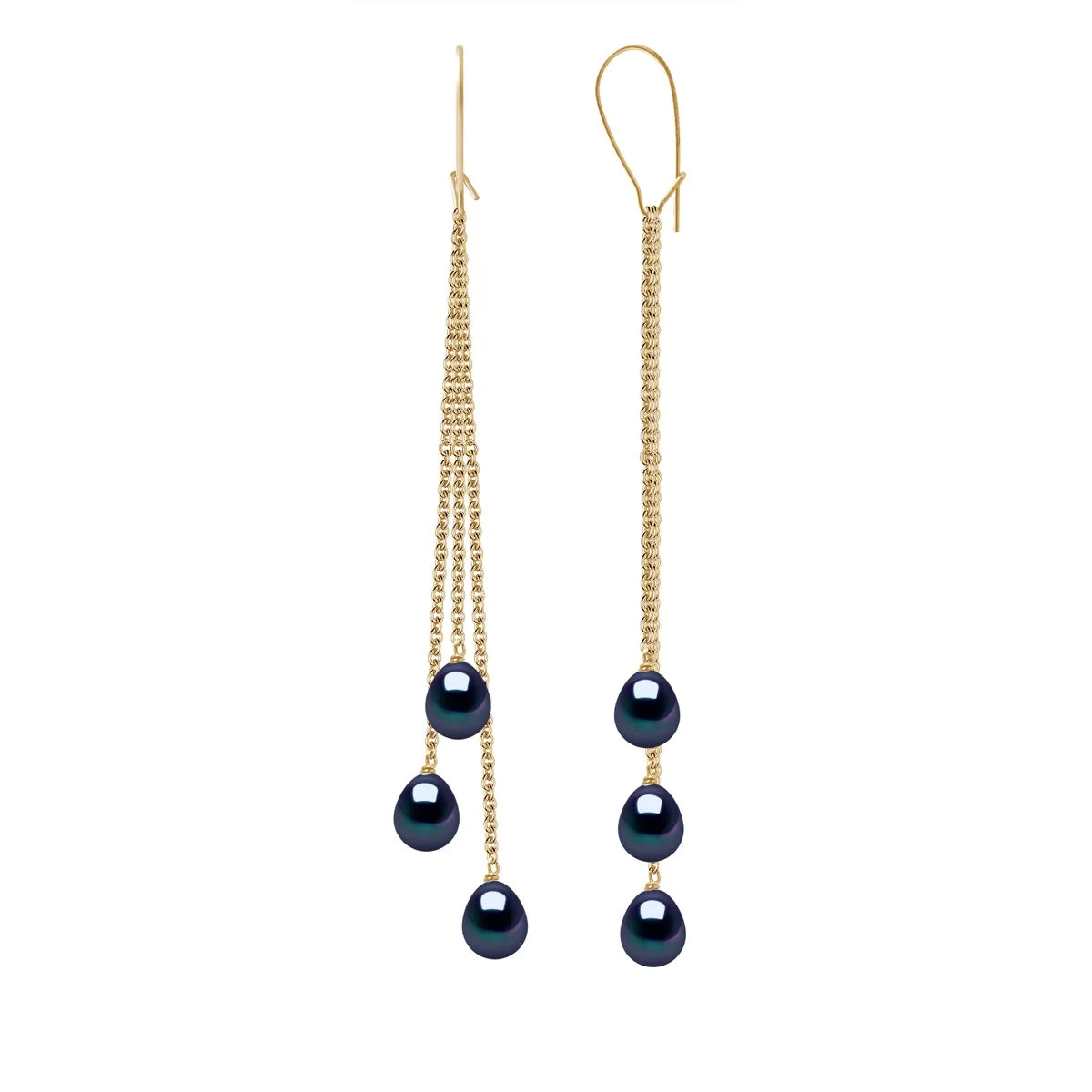 Manufacture Royale Drop Earrings Freshwater Pearl Black