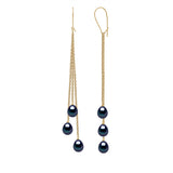 Manufacture Royale Drop Earrings Freshwater Pearl Black
