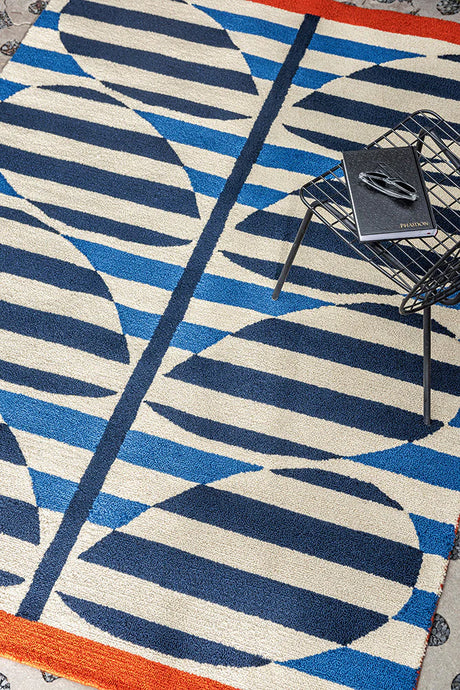 Orla Kiely Stripy Stem Azure 464308 Outdoor Rug