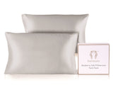 Ramesses Mulberry Silk / Satin Pillowcase Twin Pack - Silver