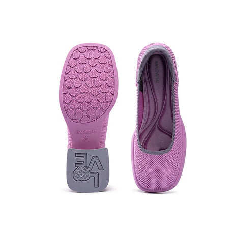 Vintage Square Toe Mary Jane Pumps - Fuchsia