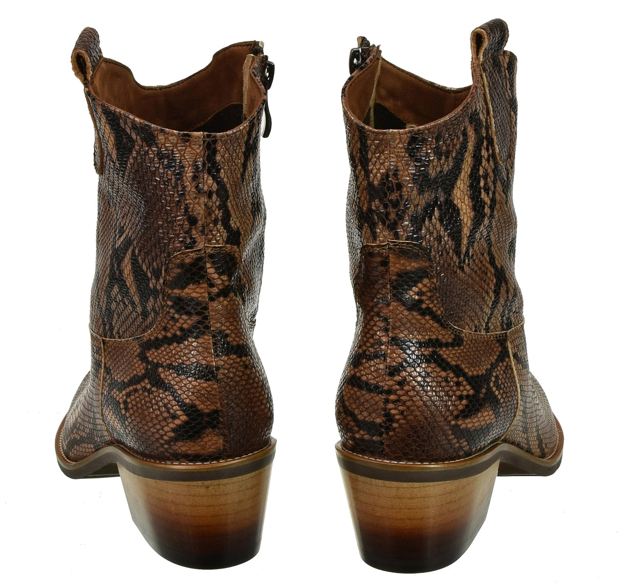 Bosccolo Womenscowgirl Boots - Brown Python