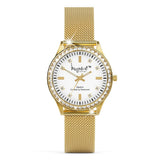 Krystal Couture Sensational Lux Gold on White Watch Embellished with SWAROVSKI® Crystals