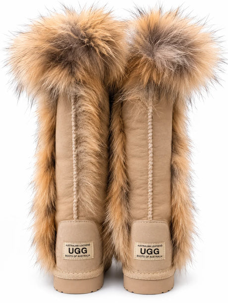 Australian Leather Ugg Fozy Long Uggs - Natural - AU4