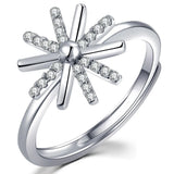 Adjustable Solid 925 Sterling Silver Sunshine Ring