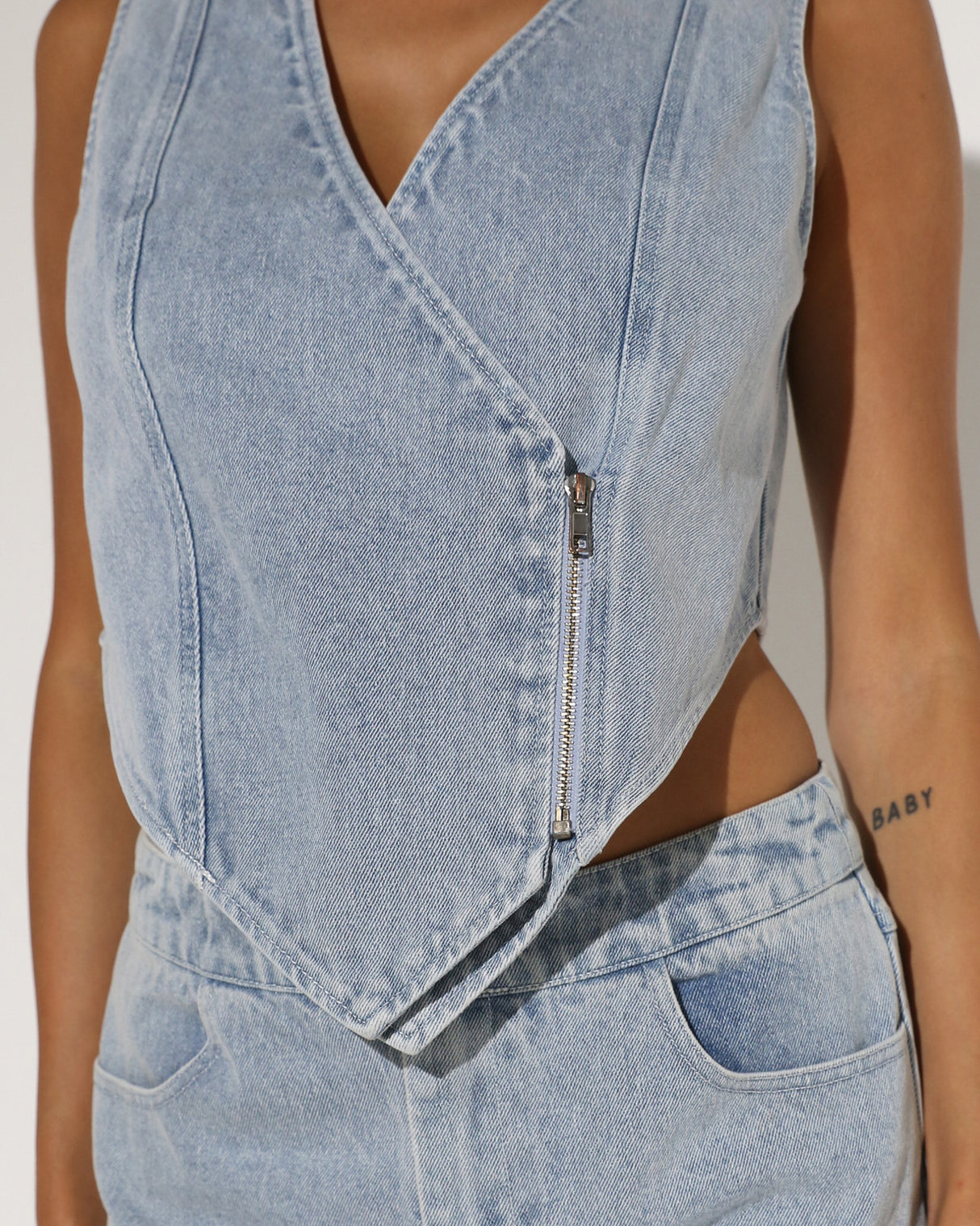 BY.DYLN Bonnie Vest - Blue Denim