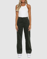 Lost In Lunar Women's Tiffany Cord Pants - Khaki