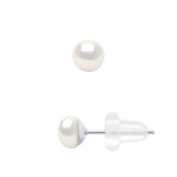 Earrings Freshwater Pearl White White Gold 4-5mm