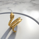 Bullion Gold Cobra Coiled Ring In Gold