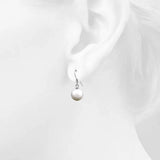 Solid 925 Sterling Silver Lady Pearl Earrings