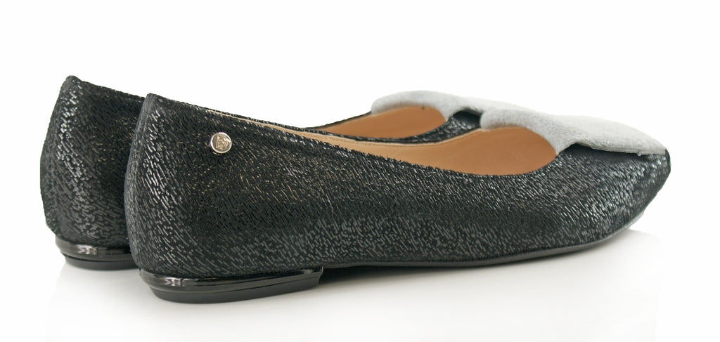 Bosccolo Womens Ballerina Pillow Elite - Black/Gray