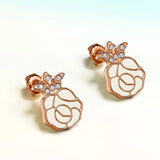 Krystal Couture Rosie Stud Earrings Embellished with Swarovski Crystals