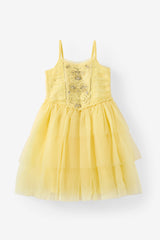 Cotton On Kids Girls Isabella Dress Up Dress - Baby Yellow/Heart Sparkle